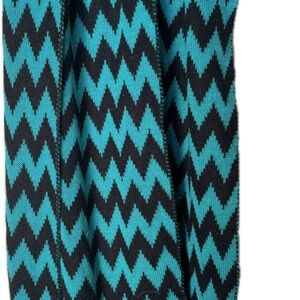 Chevron Patterned Scarf in Black and Blue